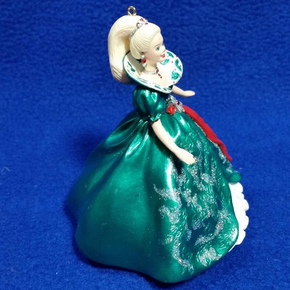 Hallmark Keepsake 1995 Holiday Barbie Ornament Special Edition Green Gown No Box - Picture 4 of 10
